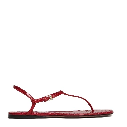 Montecarlo Flat Sandal Mono Printed Python