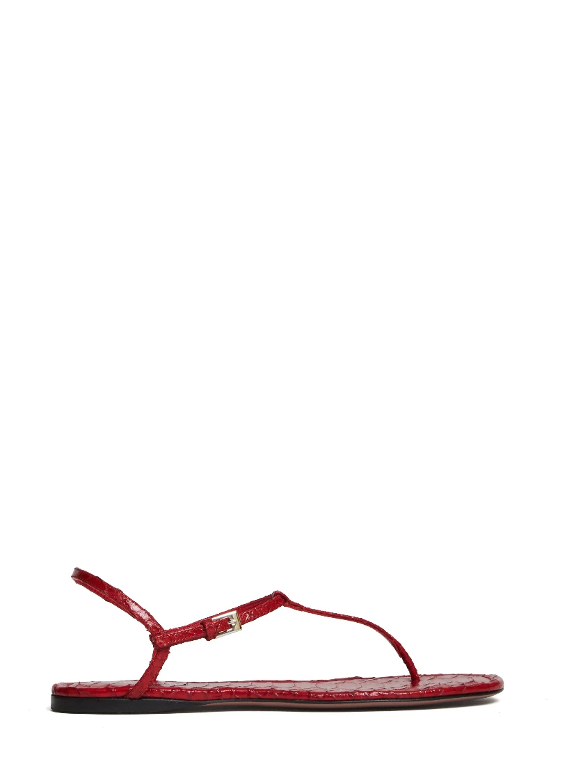 Montecarlo Flat Sandal Mono Printed Python