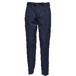 Pantaloni In Piquet Cotone, Lino