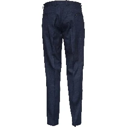 Pantaloni In Piquet Cotone, Lino