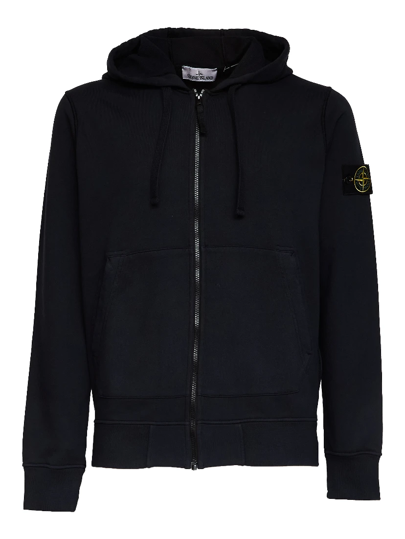 Felpa Con Cappuccio, Zip Organic Cotton Fleece