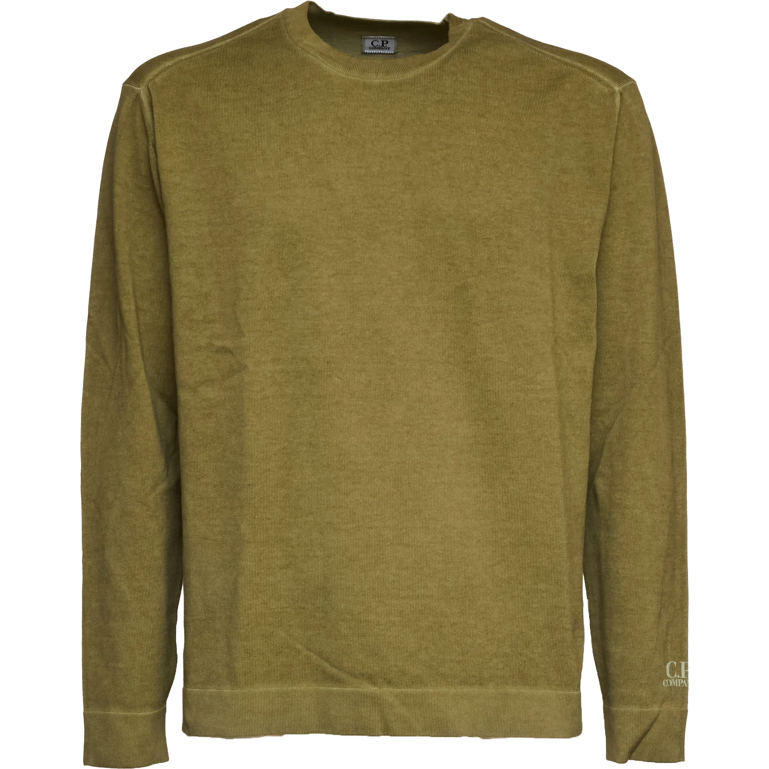 Cotton Crepe Double Crewneck Sweater