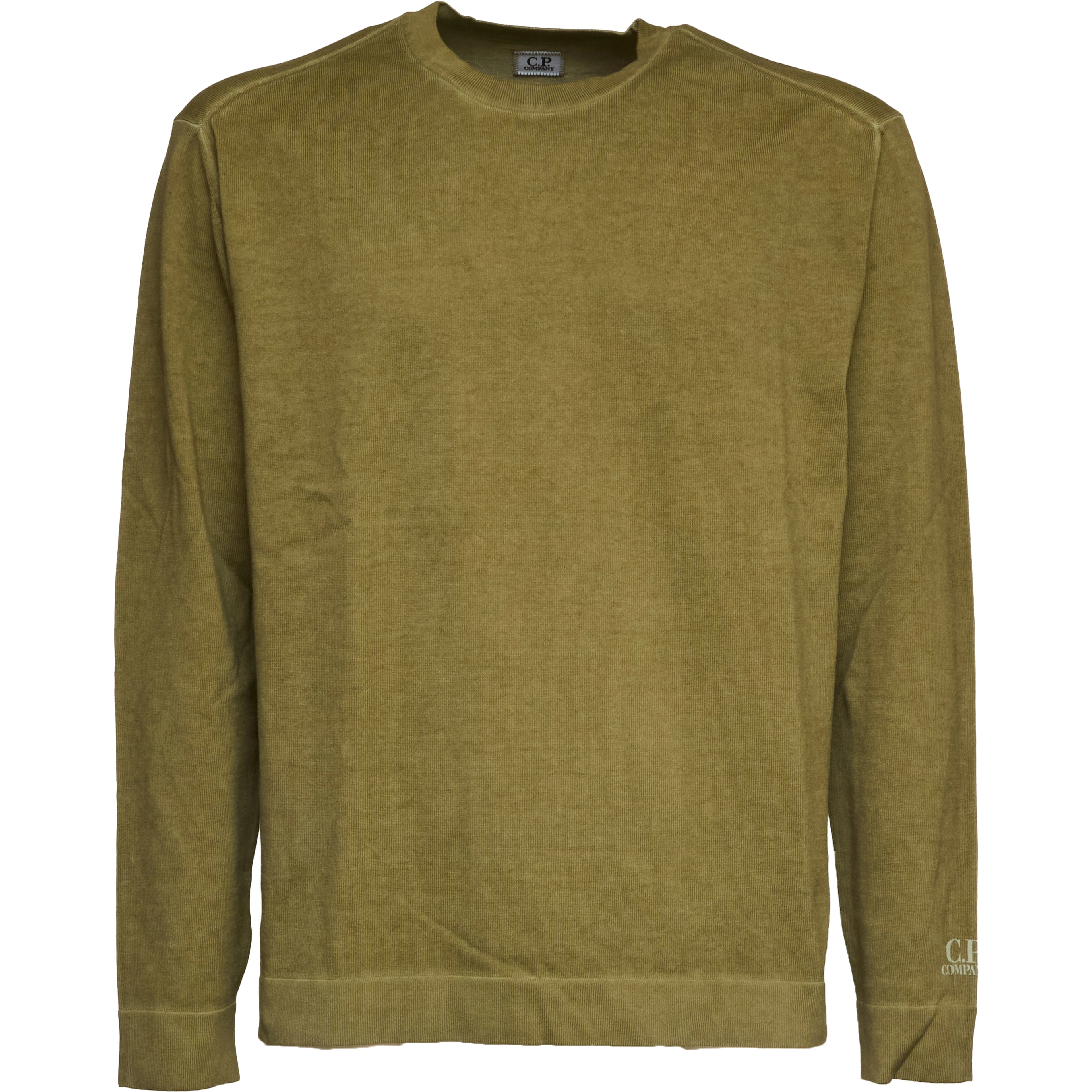 Cotton Crepe Double Crewneck Sweater