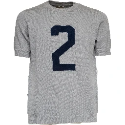 T-Shirt Americana Con Intarsio In Ciniglia