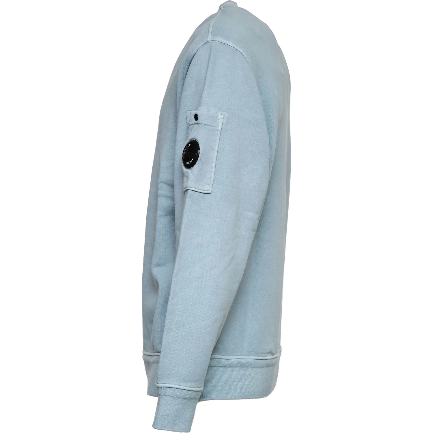 Cotton Diagonal Fleece Crewneck Lens Sweatshirt