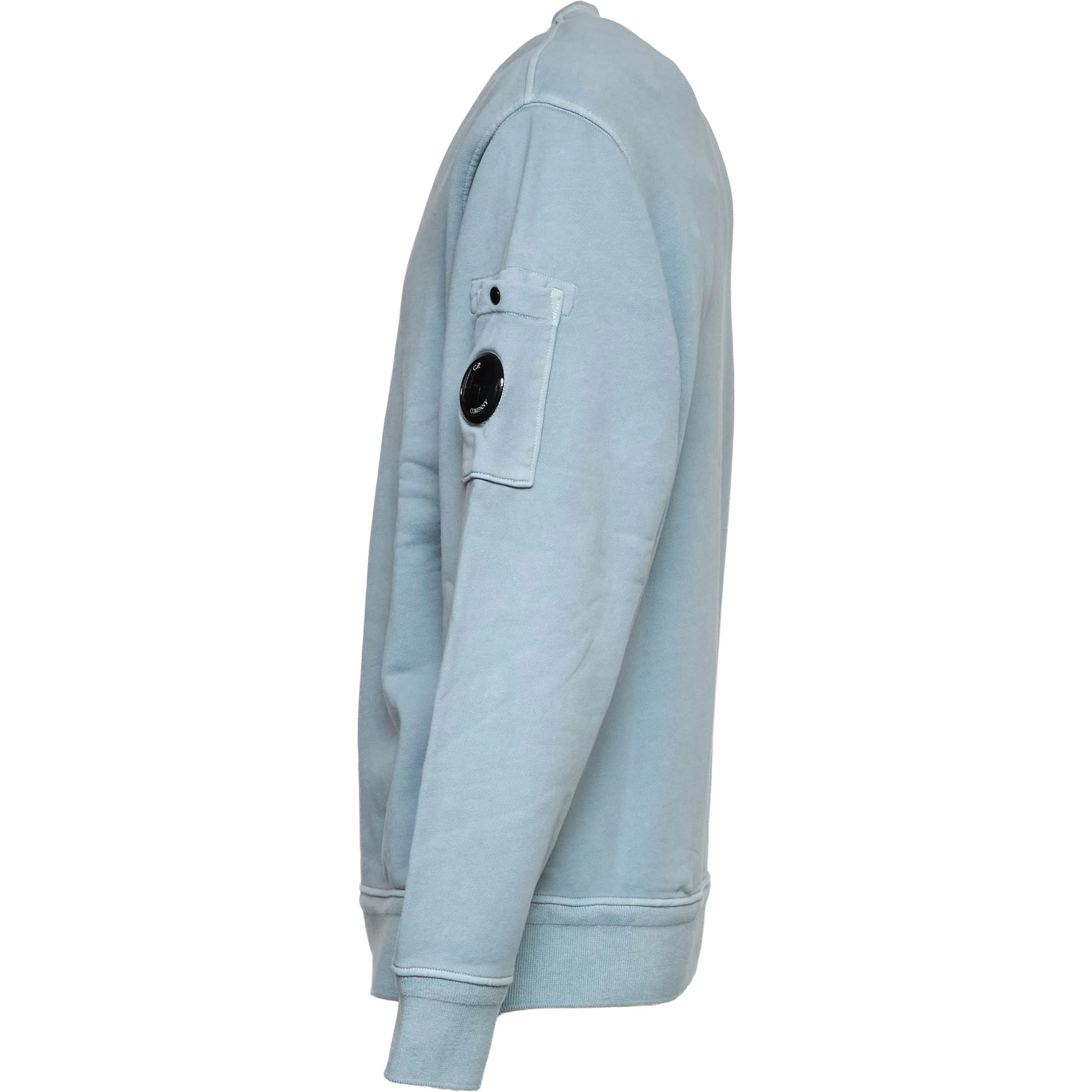 Cotton Diagonal Fleece Crewneck Lens Sweatshirt