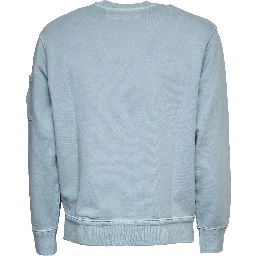 Cotton Diagonal Fleece Crewneck Lens Sweatshirt