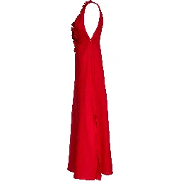 Red Sleeveless Midi Dress