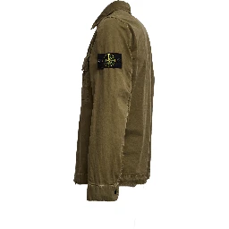 Overshirt Brushed Organic Cotton Canvas Old Effect