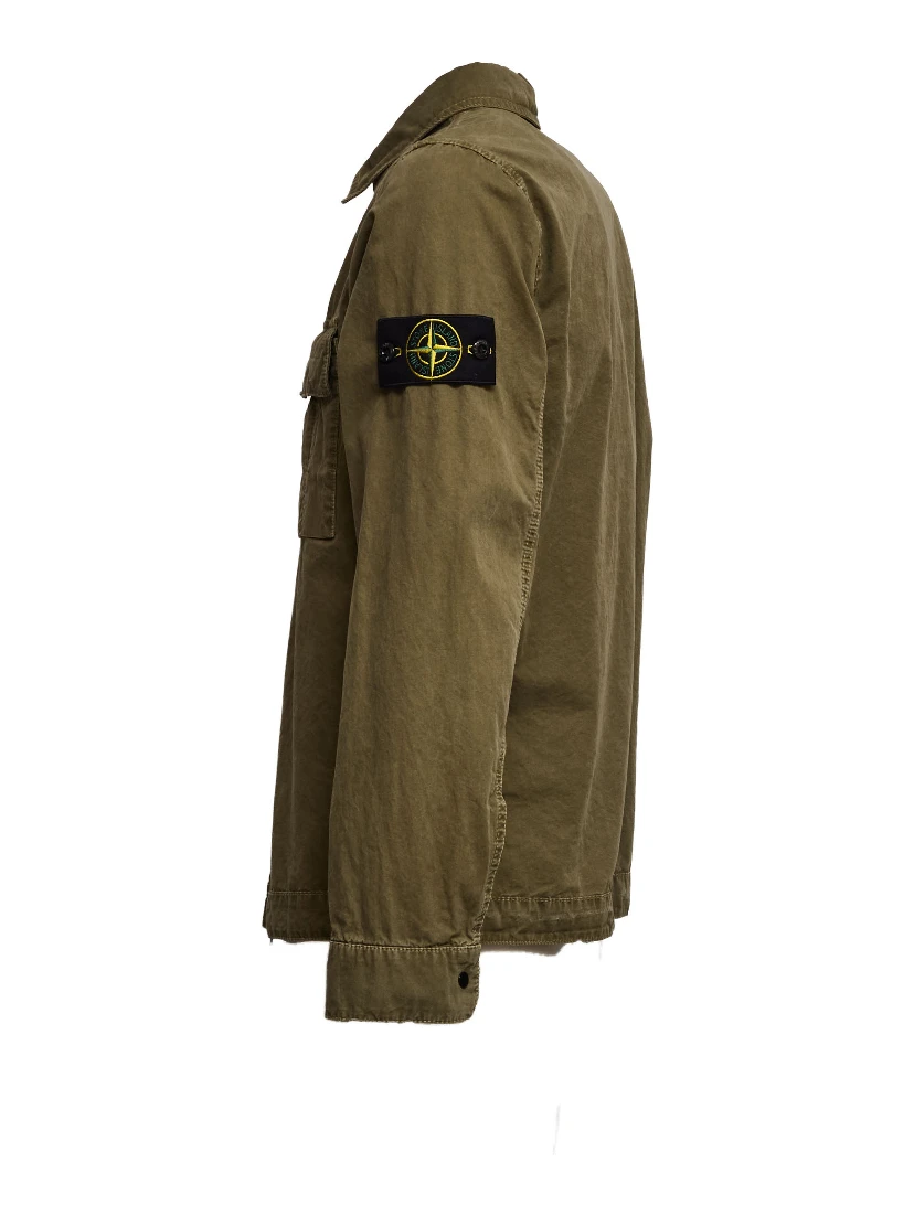 Overshirt Brushed Organic Cotton Canvas Old Effect