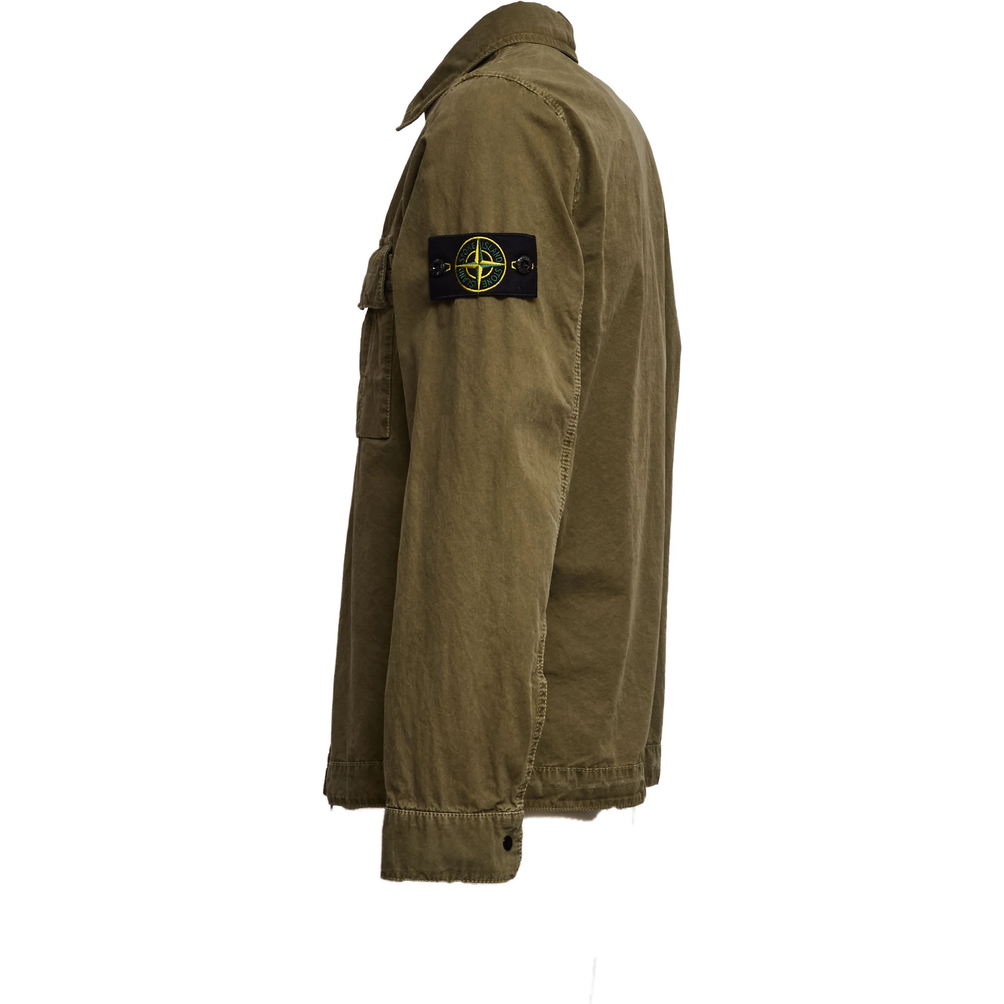 Overshirt Brushed Organic Cotton Canvas Old Effect