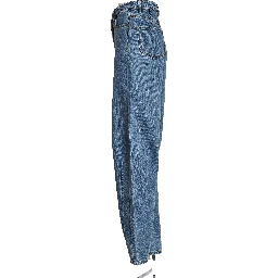 Blue Barrel Leg Jeans