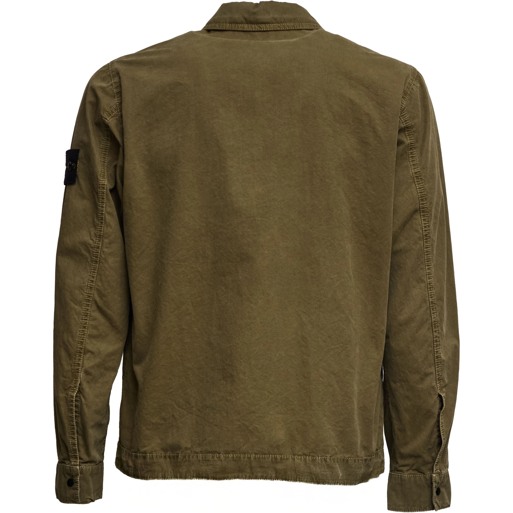 Overshirt Brushed Organic Cotton Canvas Old Effect