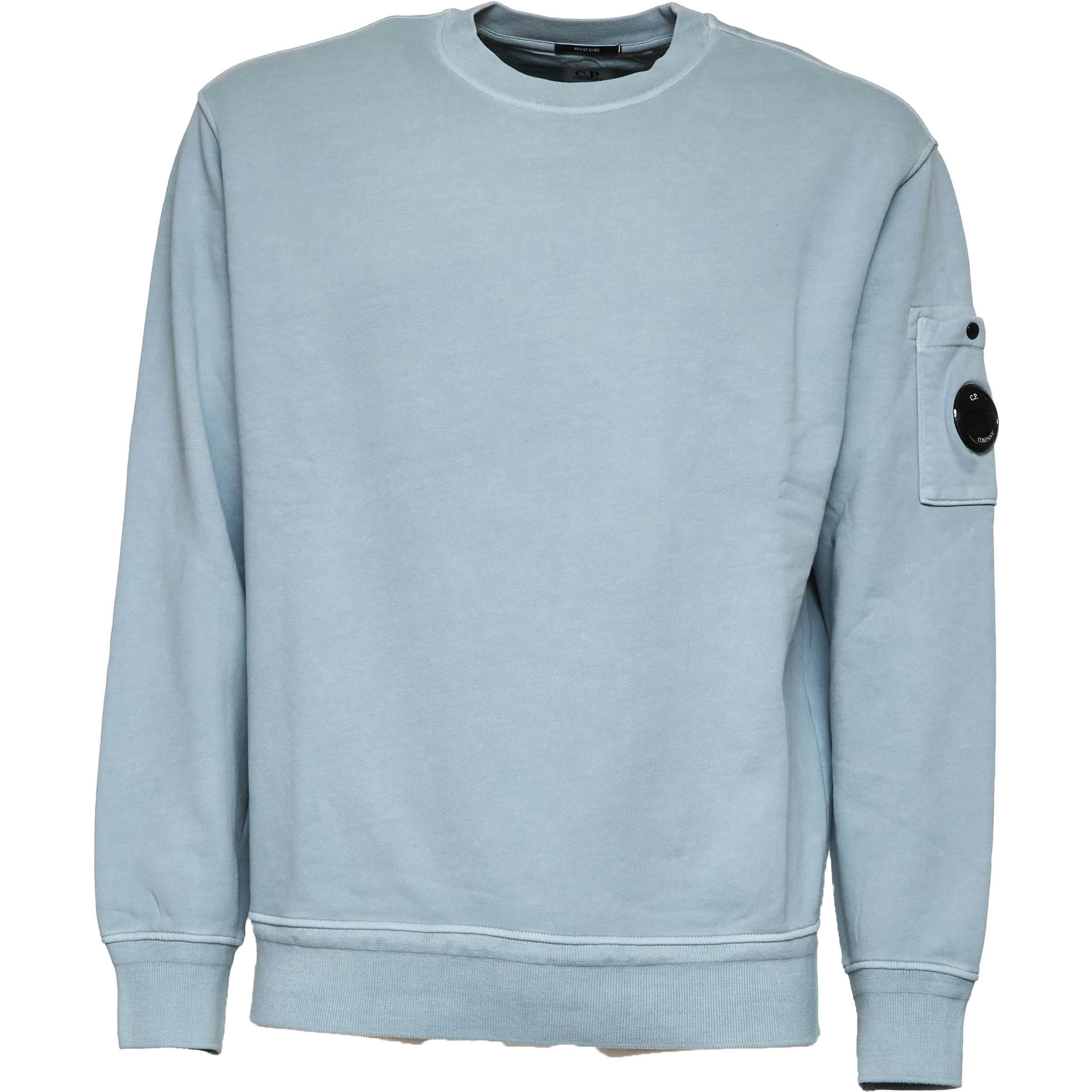 Cotton Diagonal Fleece Crewneck Lens Sweatshirt