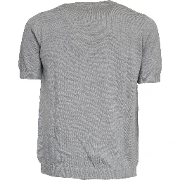 T-Shirt Americana Con Intarsio In Ciniglia