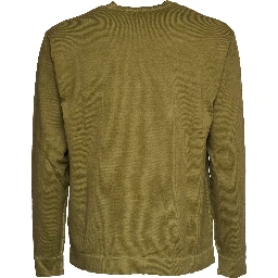 Cotton Crepe Double Crewneck Sweater