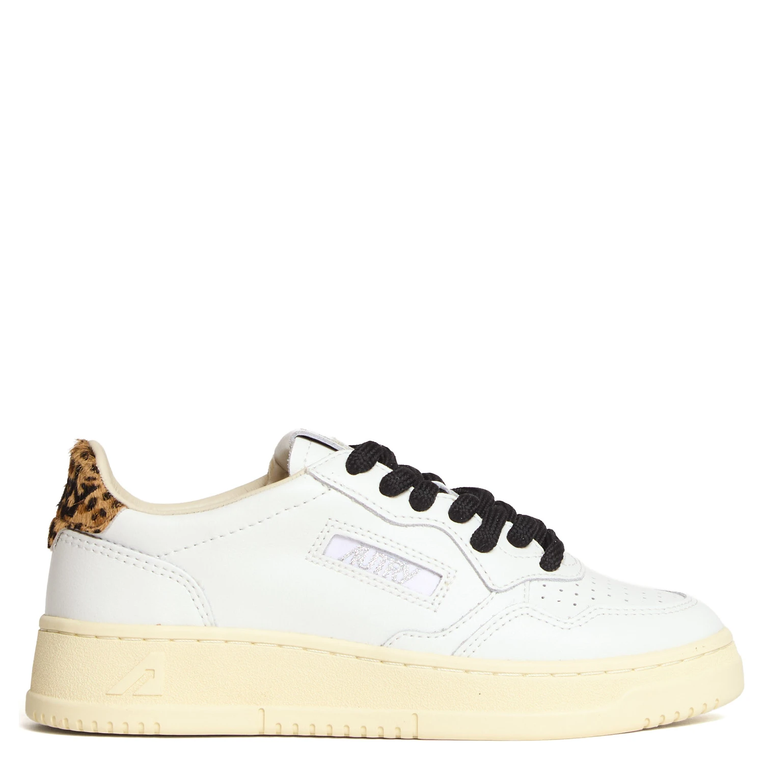 Sneakers Medalist Low In Pelle Bianca, Leopard