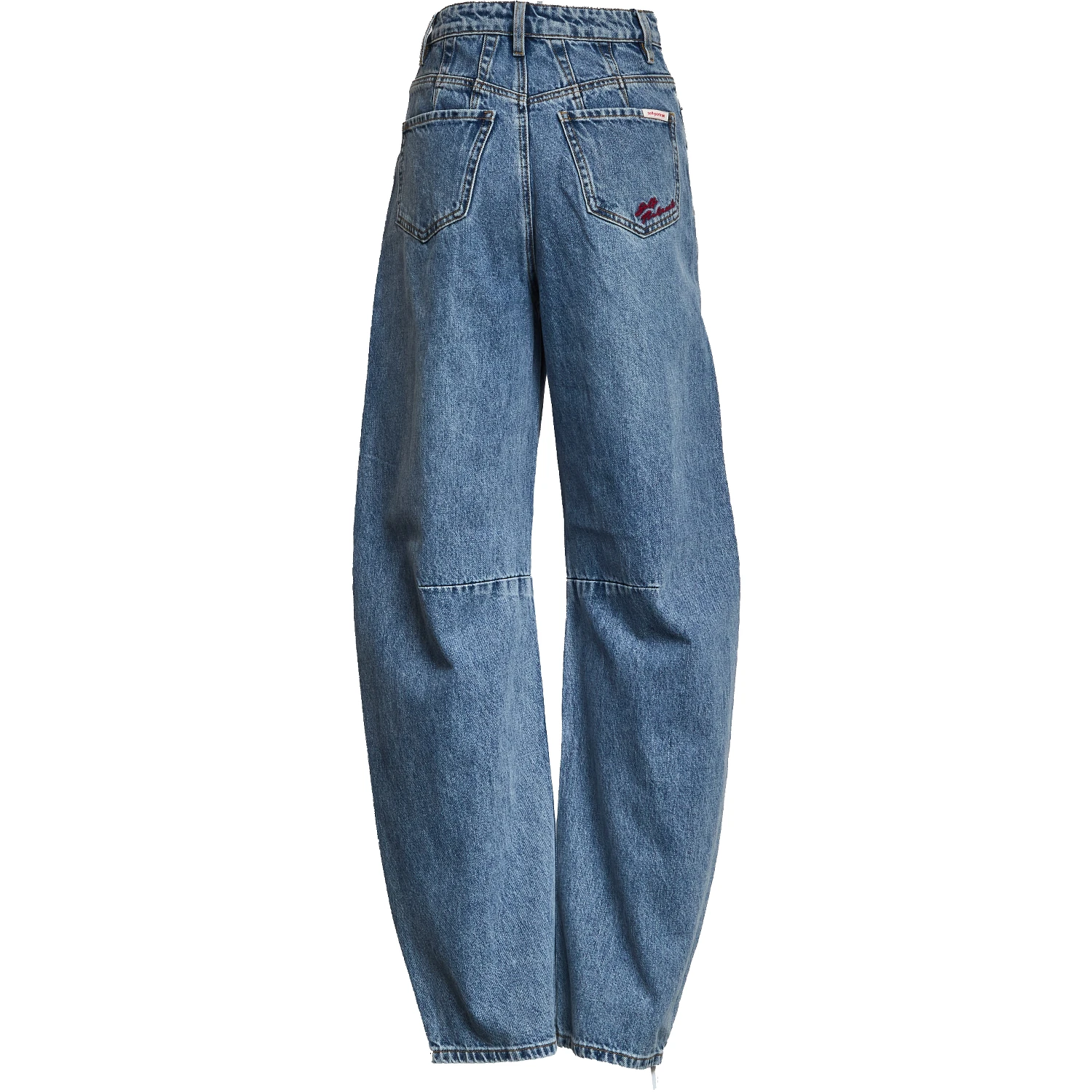 Blue Barrel Leg Jeans