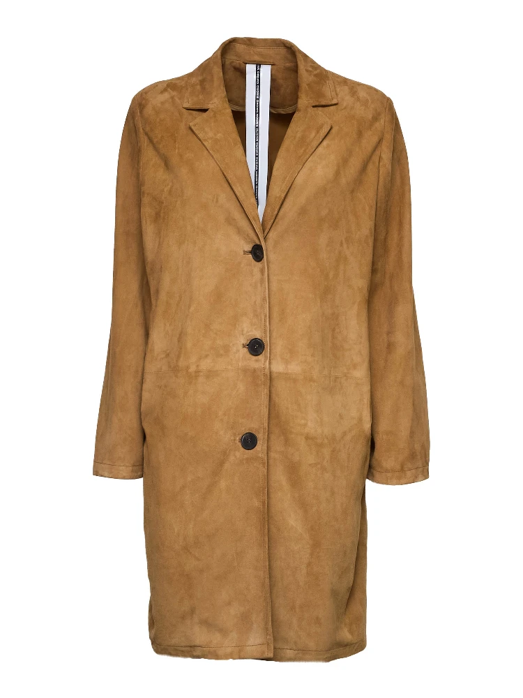 Goat Suede Leather Coat