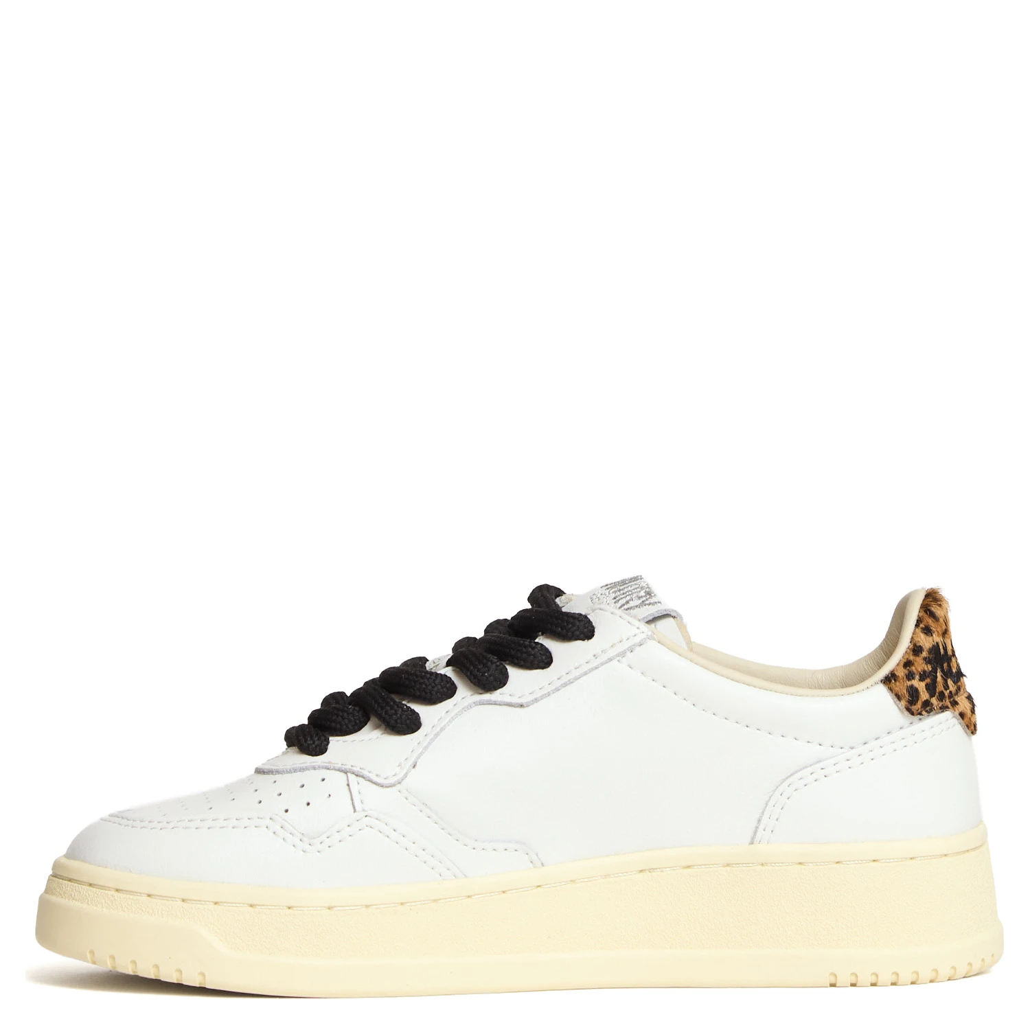 Sneakers Medalist Low In Pelle Bianca, Leopard
