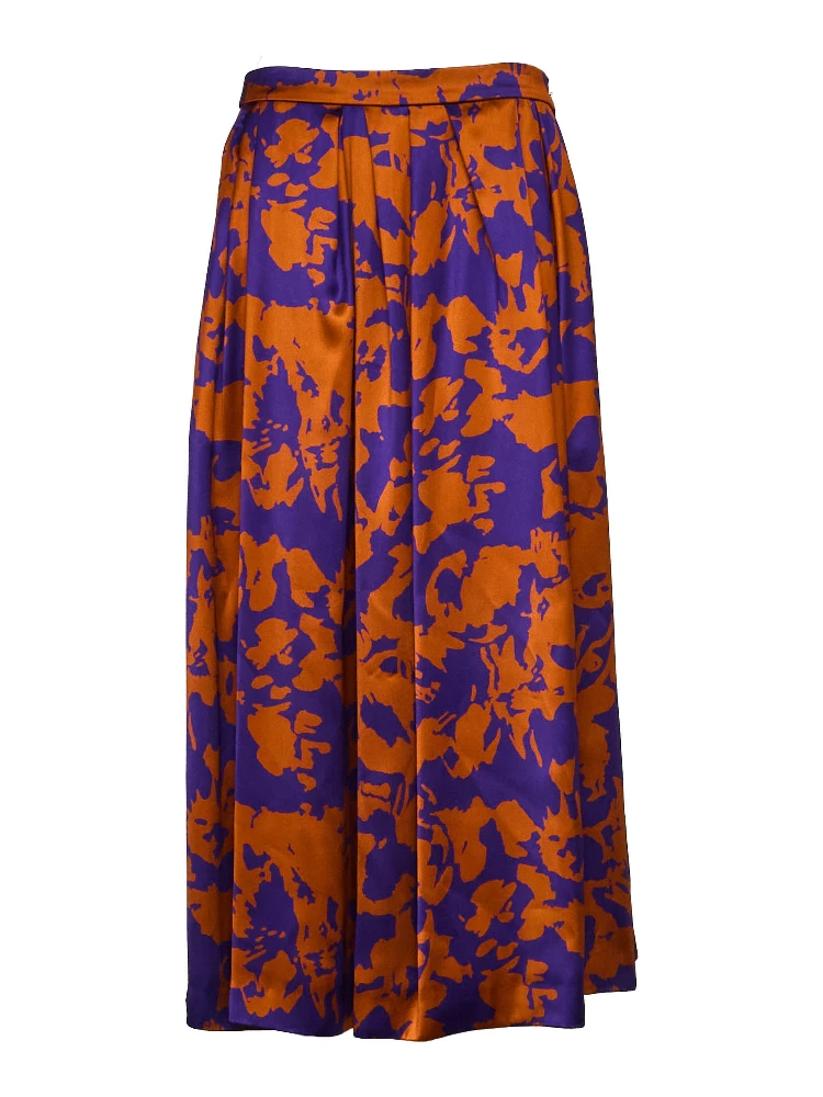 Soni Abstract Floral Print Skirt