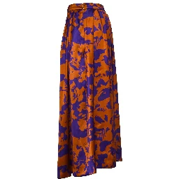 Soni Abstract Floral Print Skirt