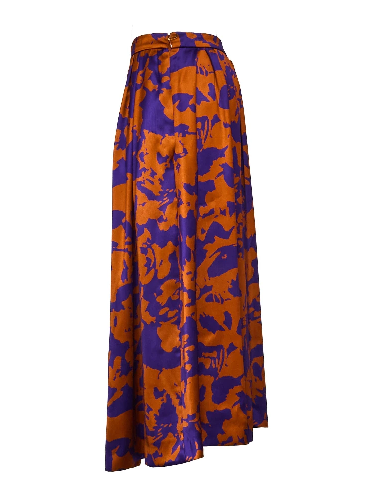 Soni Abstract Floral Print Skirt alternative