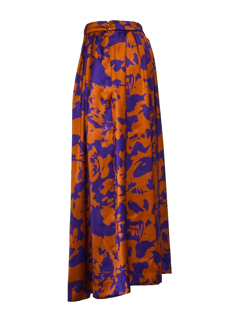 Soni Abstract Floral Print Skirt