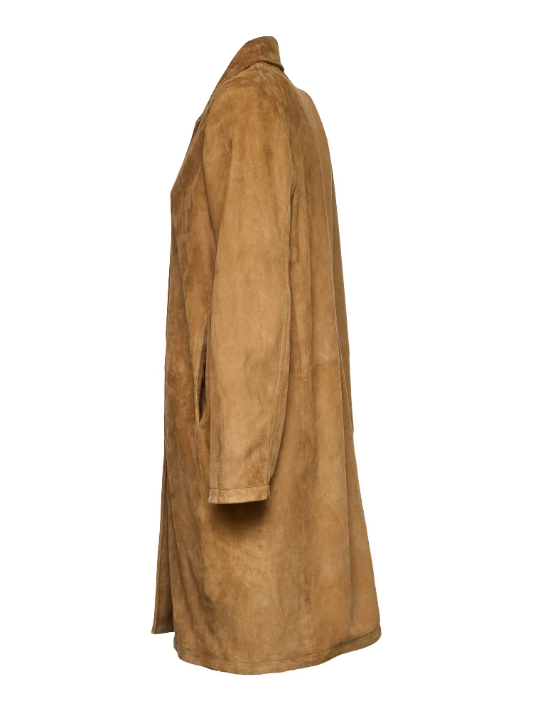 Goat Suede Leather Coat alternative