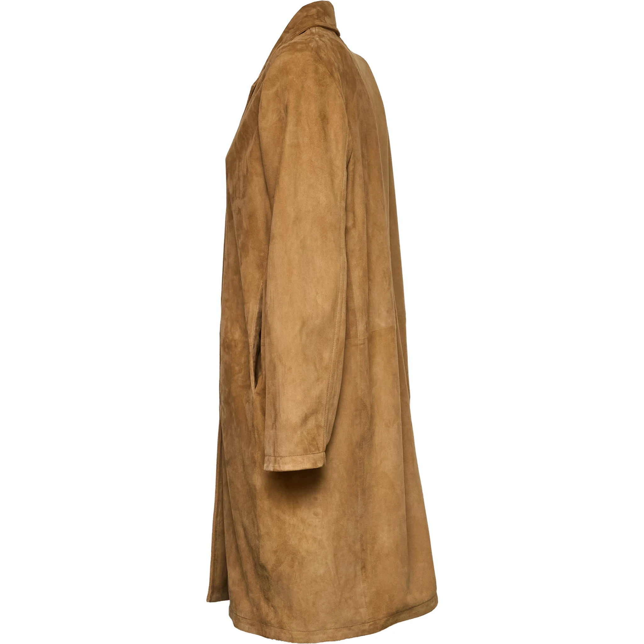 Goat Suede Leather Coat