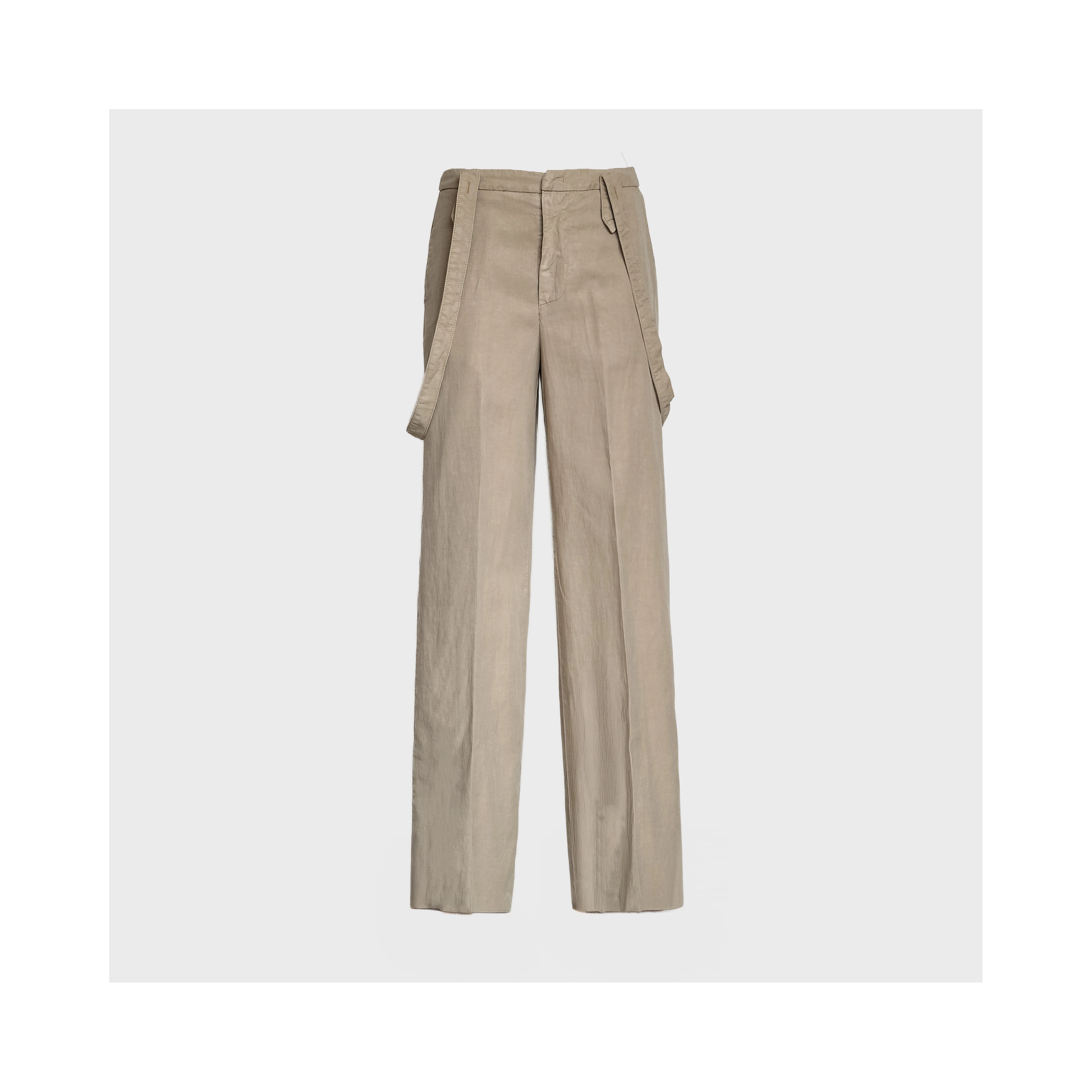 Pantaloni Tecla Wide Leg In Lino Lyocell