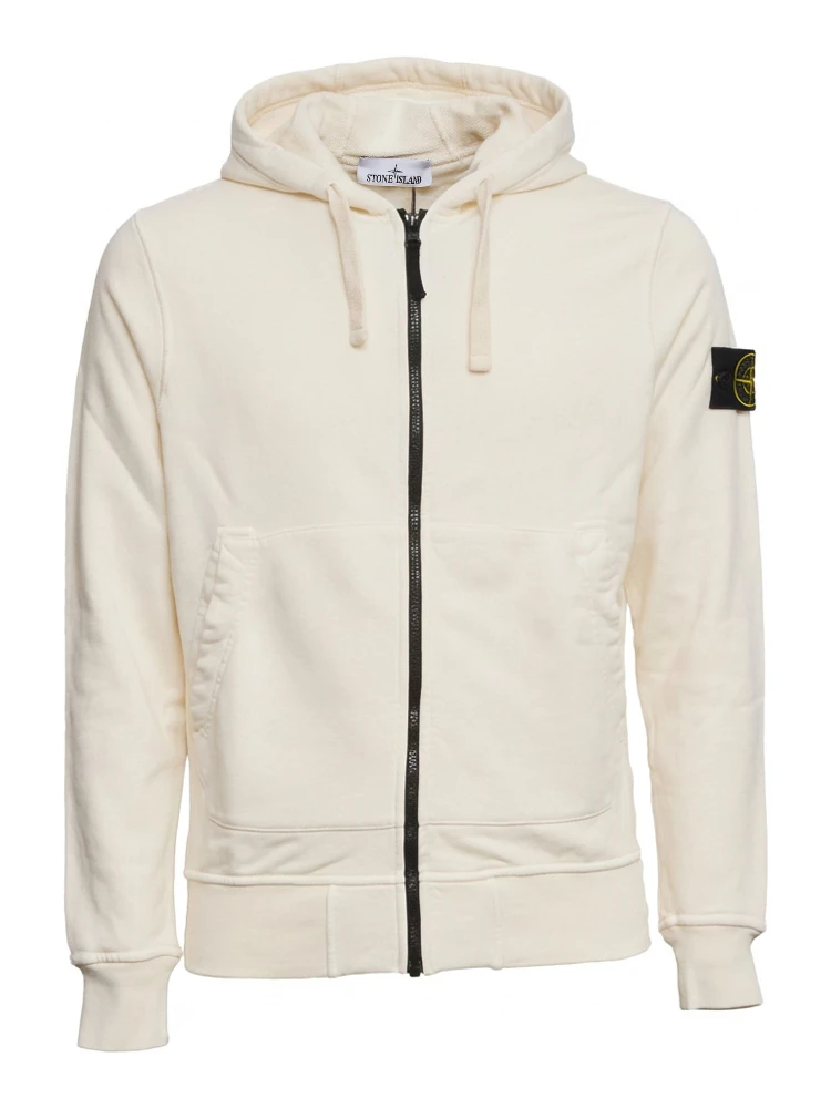 Felpa Con Cappuccio, Zip Organic Cotton Fleece