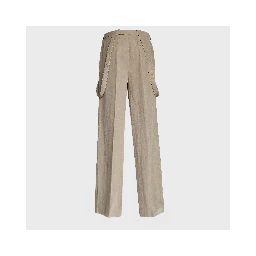 Pantaloni Tecla Wide Leg In Lino Lyocell