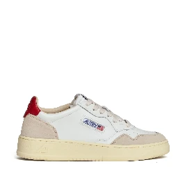 Sneakers Medalist Low In Pelle Bianca E Suede Beige