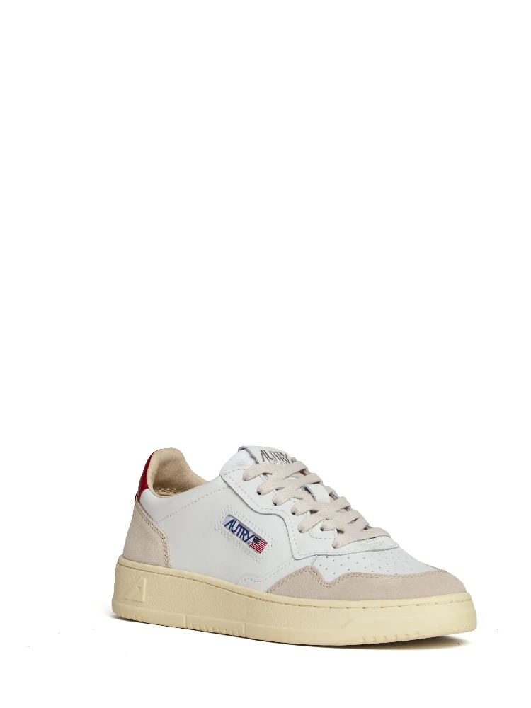 Sneakers Medalist Low In Pelle Bianca E Suede Beige alternative