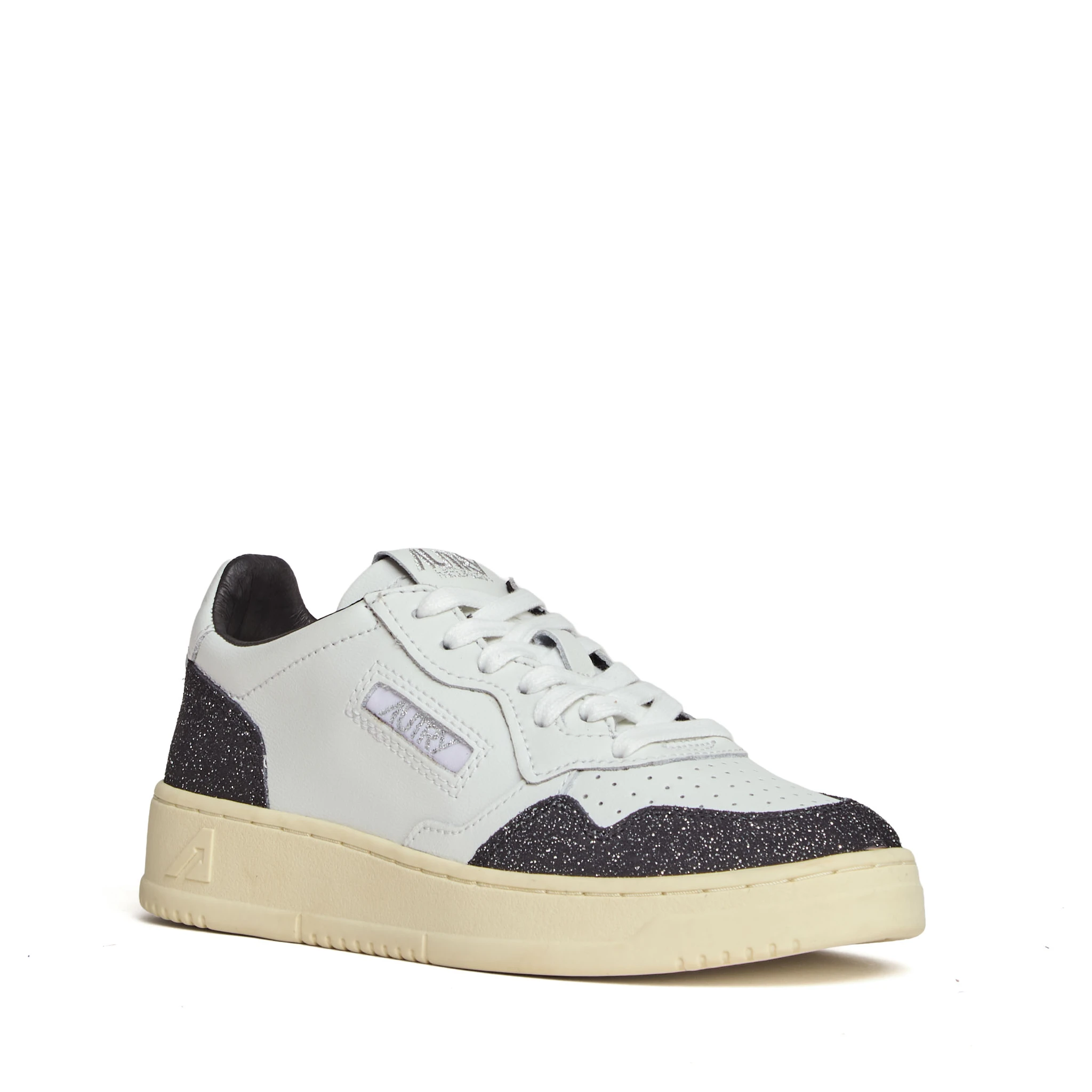 Sneakers Medalist Low In Pelle Soft Bianca, Off Black