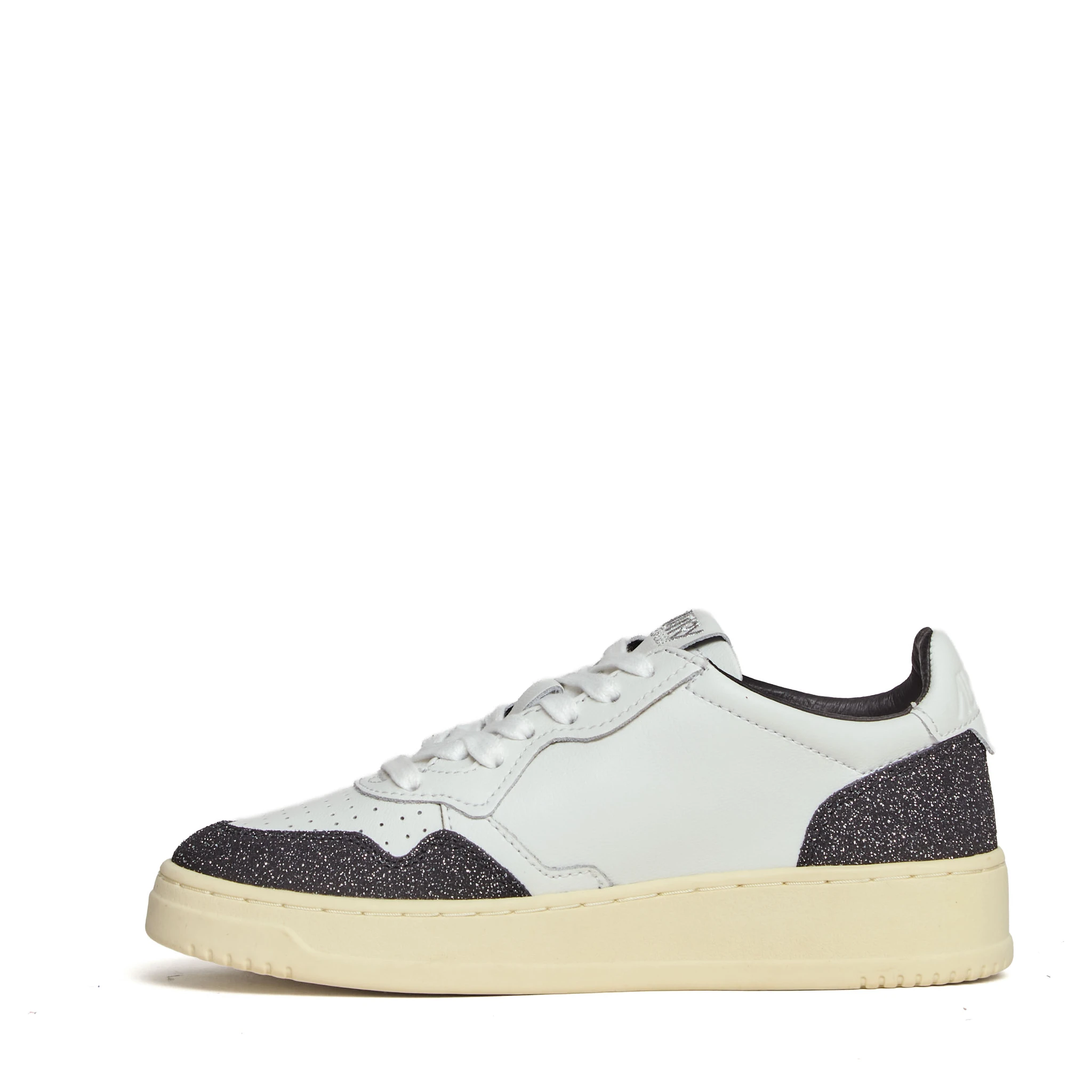 Sneakers Medalist Low In Pelle Soft Bianca, Off Black
