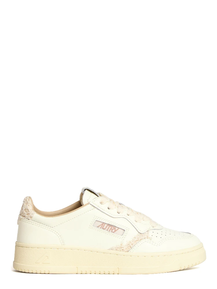 Sneakers Medalist Low In Pelle Marshmallow, Ecru