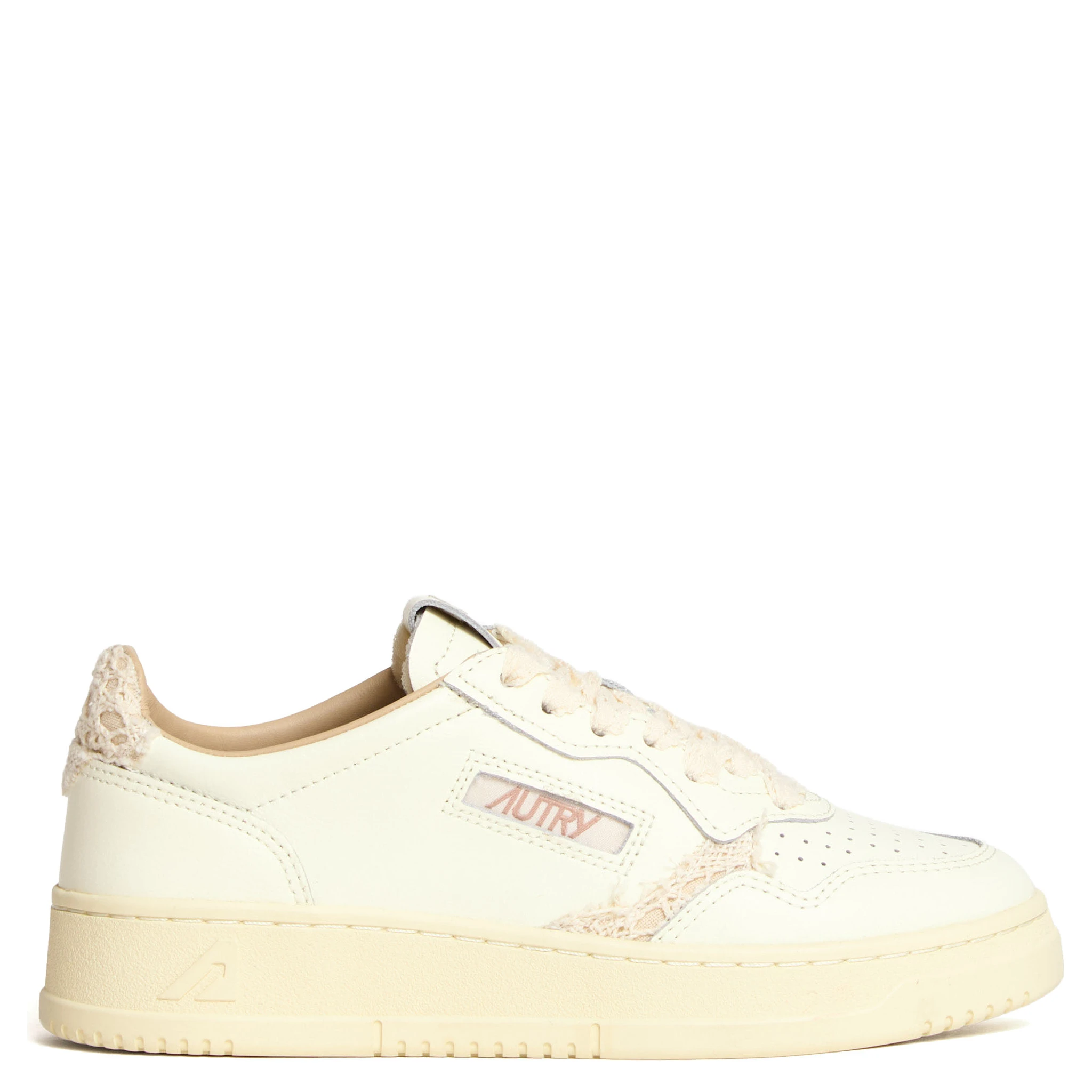 Sneakers Medalist Low In Pelle Marshmallow, Ecru