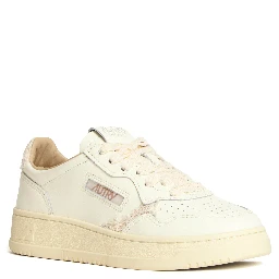 Sneakers Medalist Low In Pelle Marshmallow, Ecru