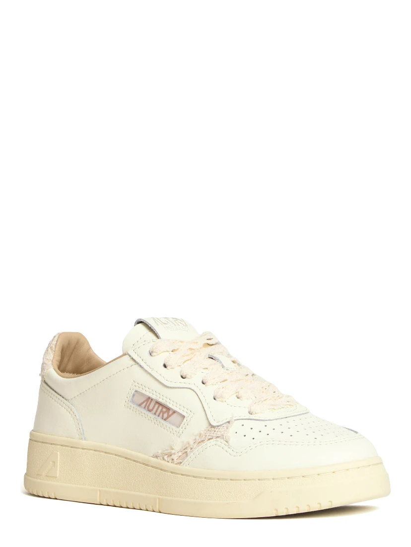 Sneakers Medalist Low In Pelle Marshmallow, Ecru