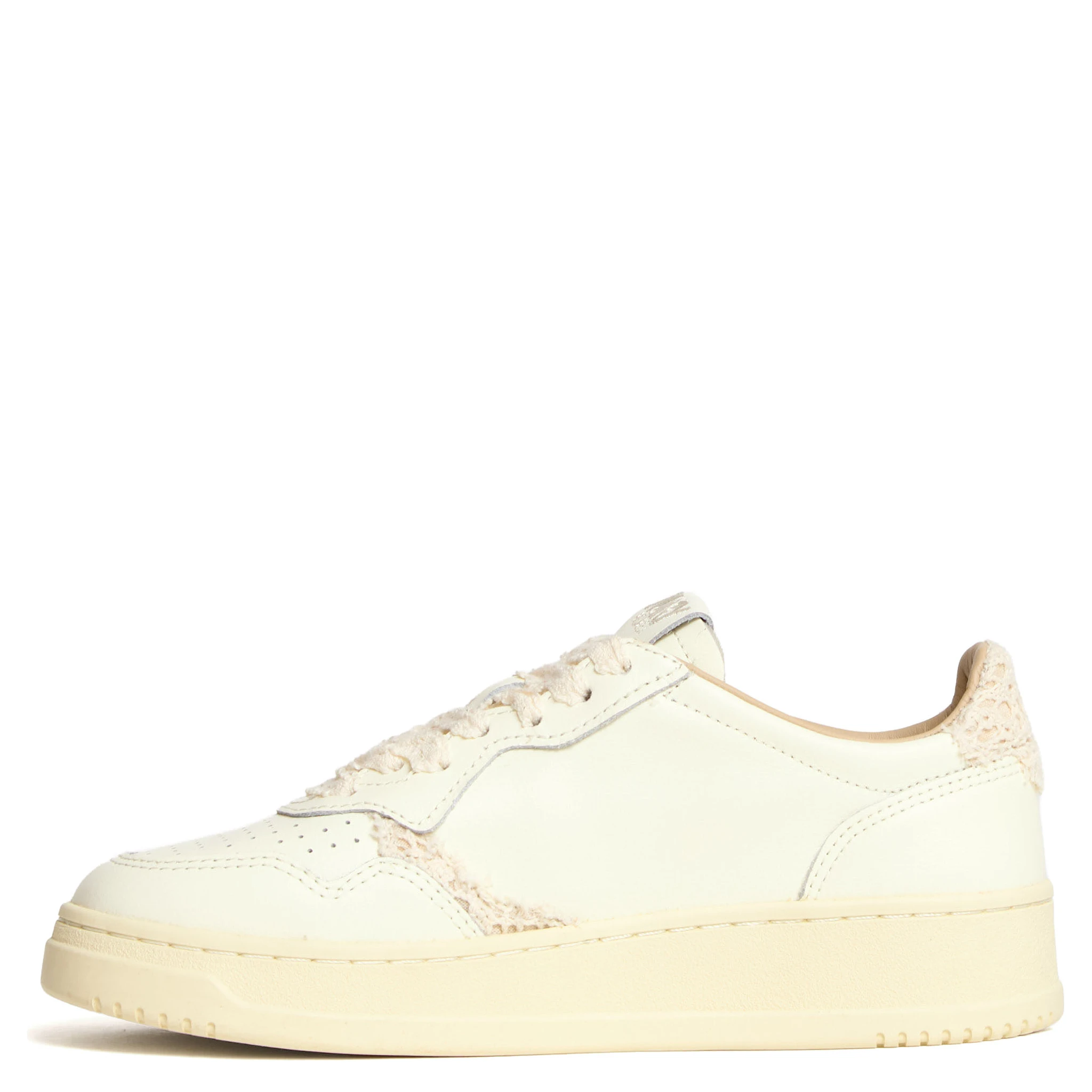 Sneakers Medalist Low In Pelle Marshmallow, Ecru