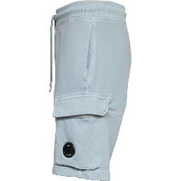 Cotton Diagonal Fleece Cargo Sweatshorts