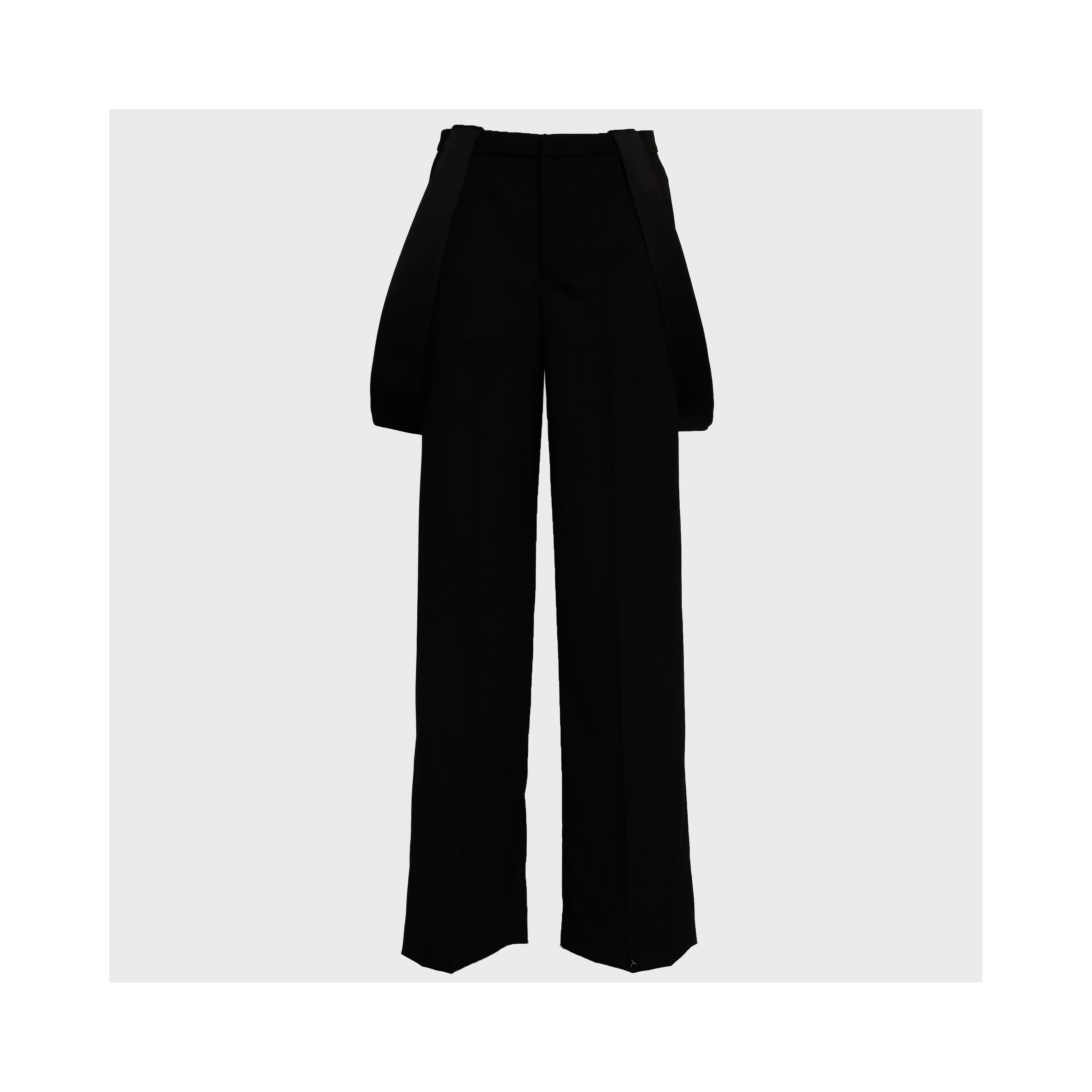 Pantaloni Kara Wide Leg In Gabardina Misto Lana