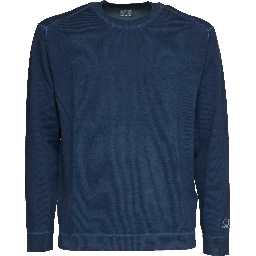 Cotton Crepe Double Crewneck Sweater