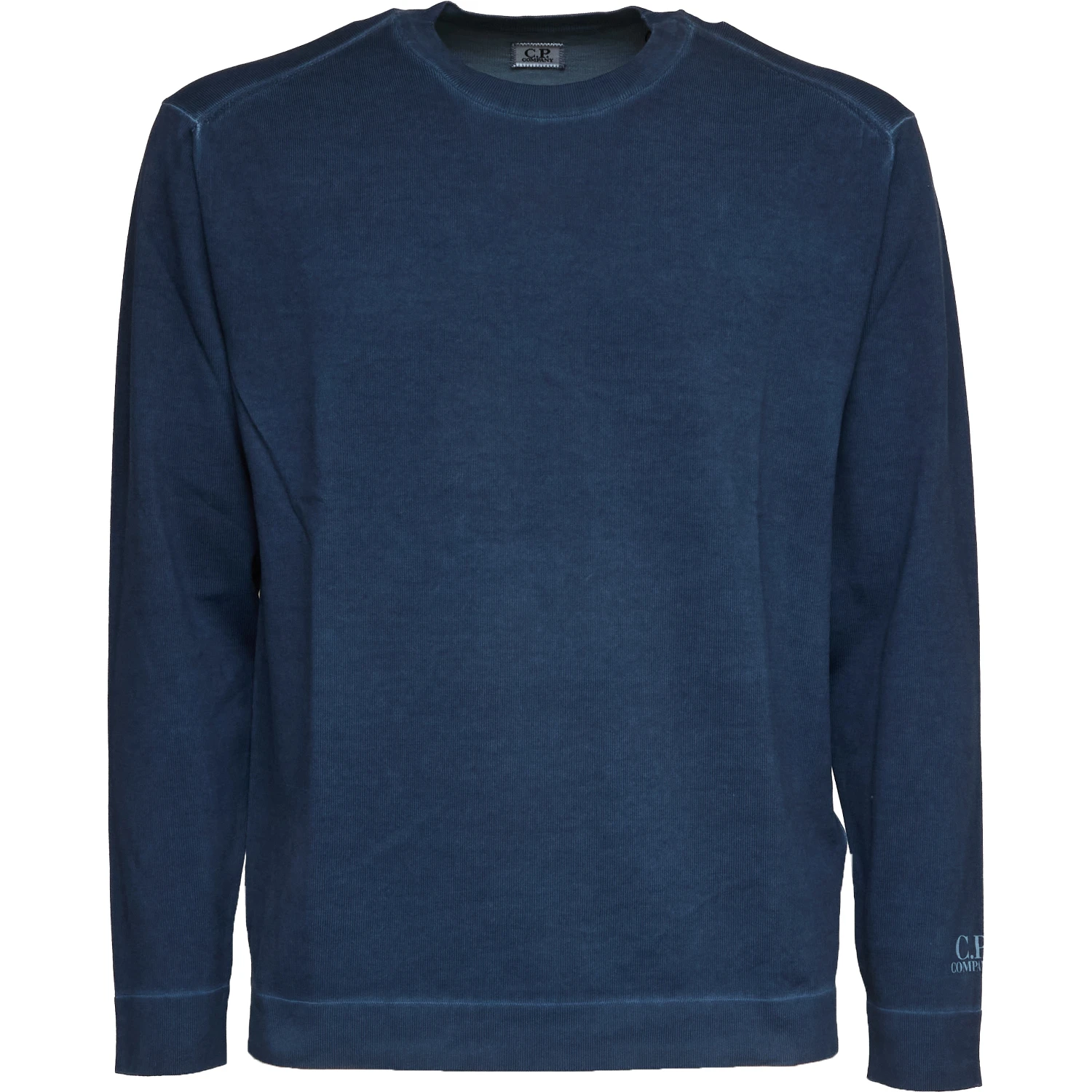 Cotton Crepe Double Crewneck Sweater