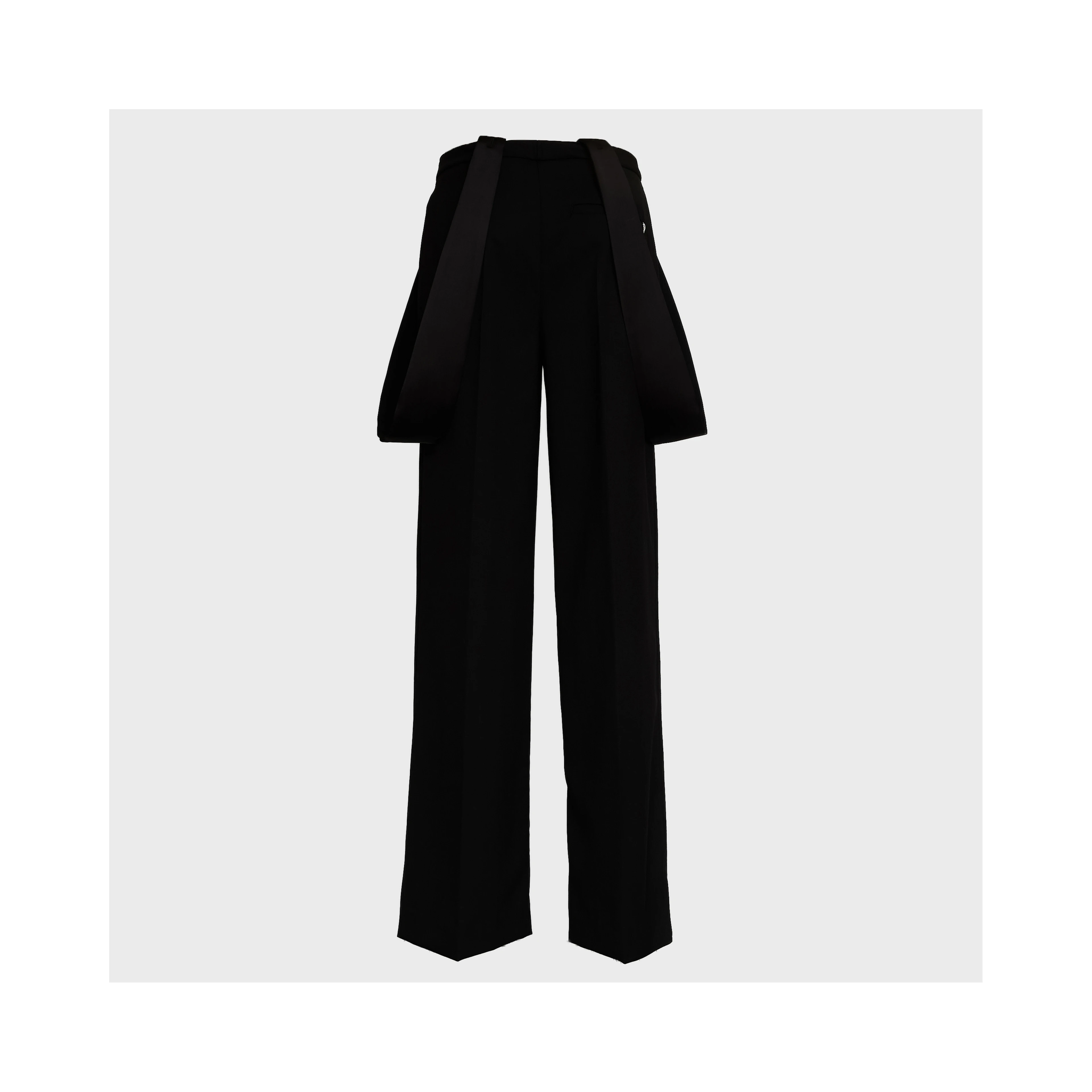 Pantaloni Kara Wide Leg In Gabardina Misto Lana