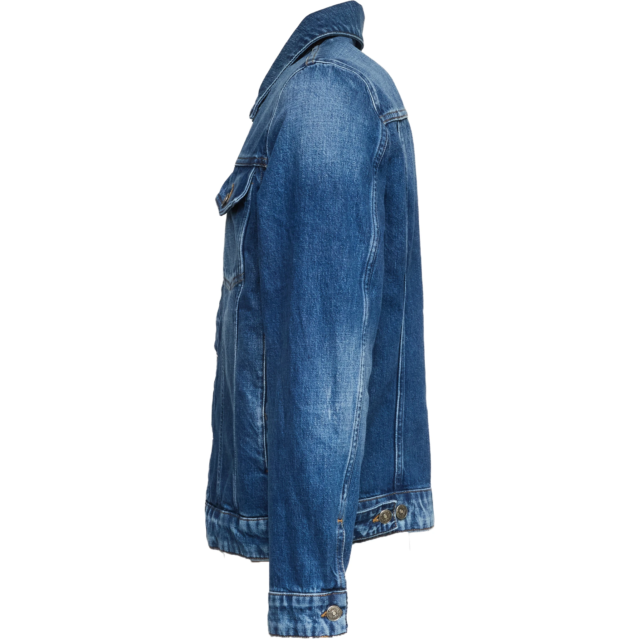 Trucker In Denim Blu Fisso Cross Regular