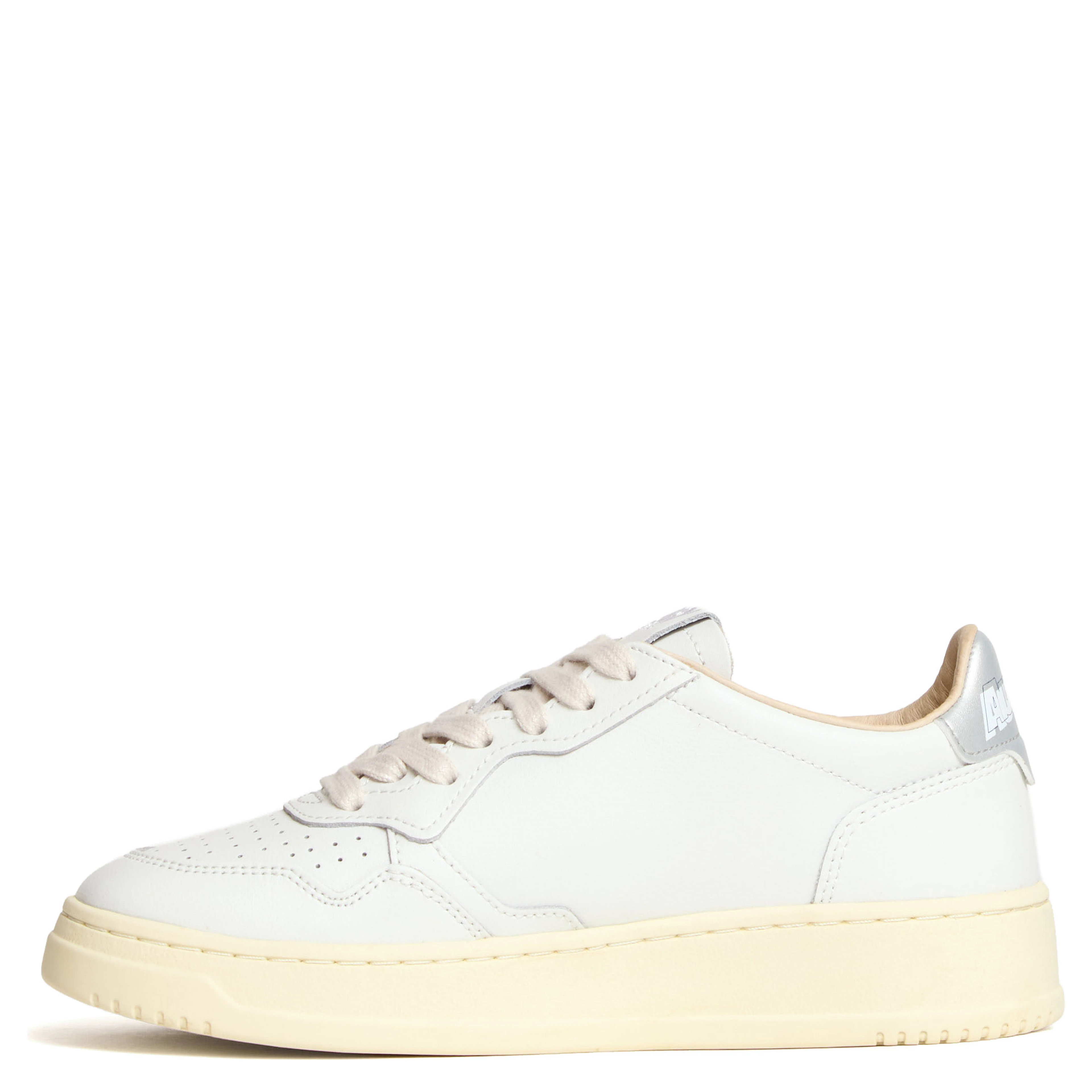 Sneakers Medalist Low In Pelle Bianca, Argento