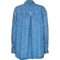 Camicia Over In Denim Cotone Lyocell 10 1/2 Oz